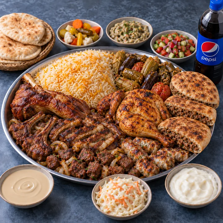 صينية مشويات متنوعة — صورة توضيحية